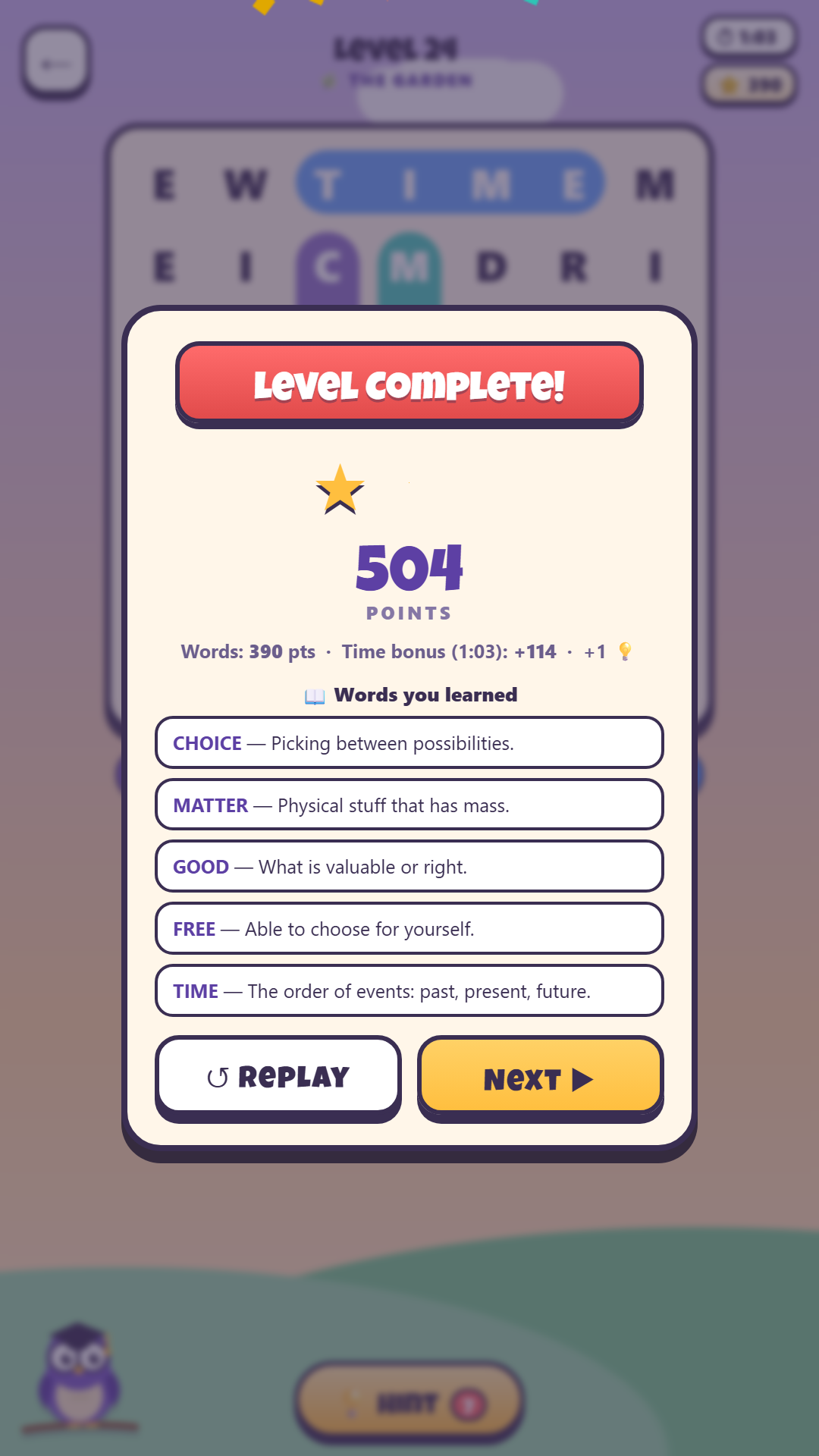 Level complete